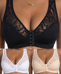 💖 【Set 3 piese】 【L–4XL】 😍 Sutien push-up mărimi mari