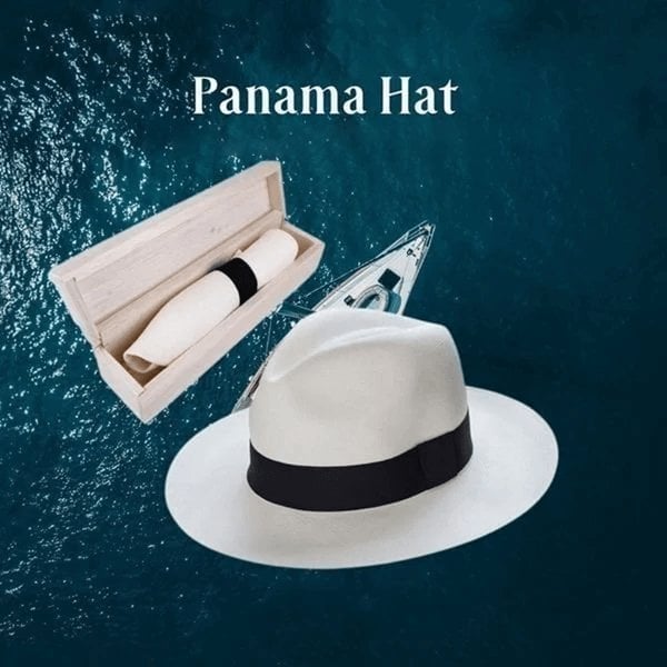 🌿【56-58cm】Pălărie din paie țesută manual din Ecuador